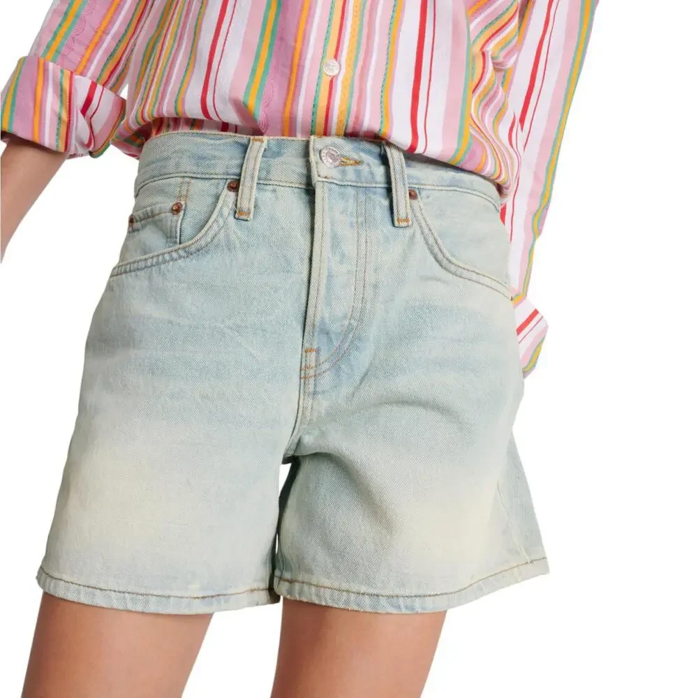 NWT Re/Done Mid-Rise Boy Denim Short Size 29 in Ranch Water Wash